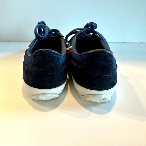 TORY BURCH SPORT Women's Blue Canvas Suede Lace Up Sneakers Shoes Size 8 - Picture 5 of 7